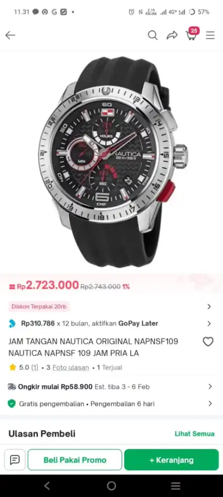 Jam Tangan NAUTICA Original NAPNSF109