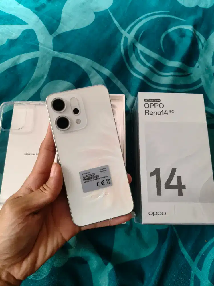 Oppo reno 14 white 12/256 baru 1 bulanan