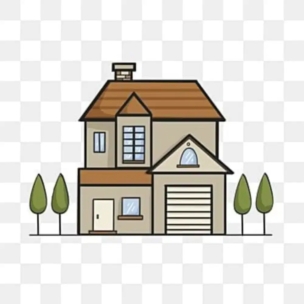 Rumah dua lantai disewakan