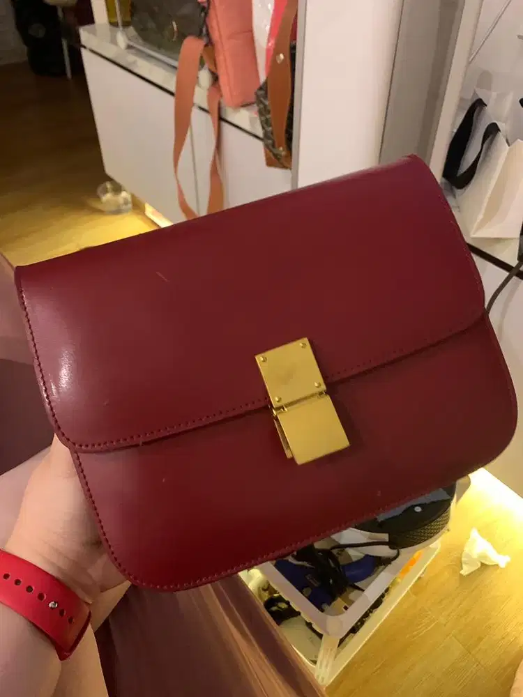 preloved celine bag warna Merah