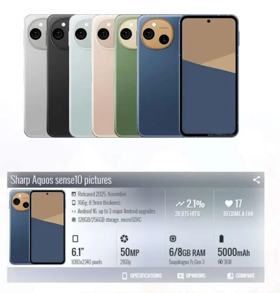 Sharp Aquos Sense10 Full Black Ram 8/256GB