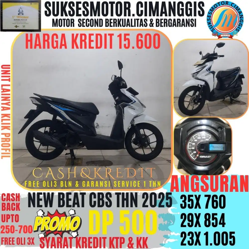 DP 500 NEW BEAT CBS LED CASHBACK UPTO700RBU FREEOLI3X BERGARANSI