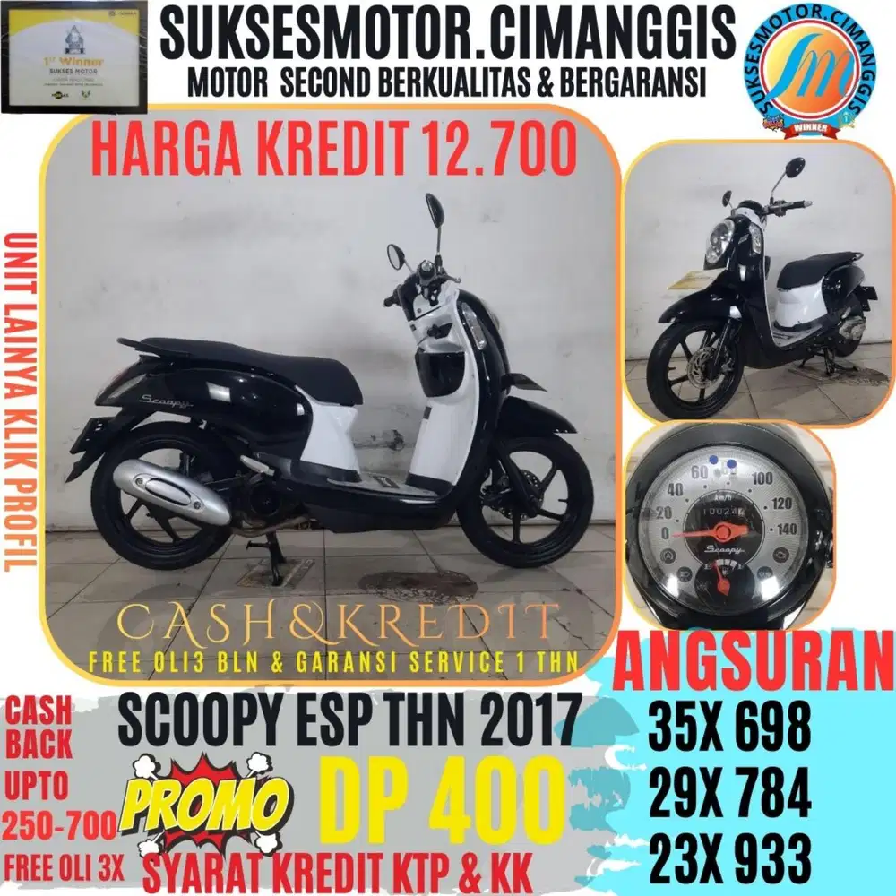 DP 400 SCOOPY ESP TERMURAH CASHBACK UPTO700RBU FREEOLI3X BERGARANSI