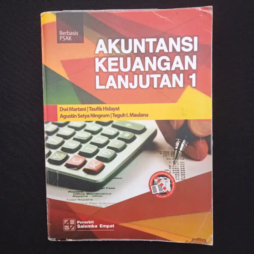 Buku Preloved Akuntansi Keuangan Lanjutan 1 - Berbasis PSAK