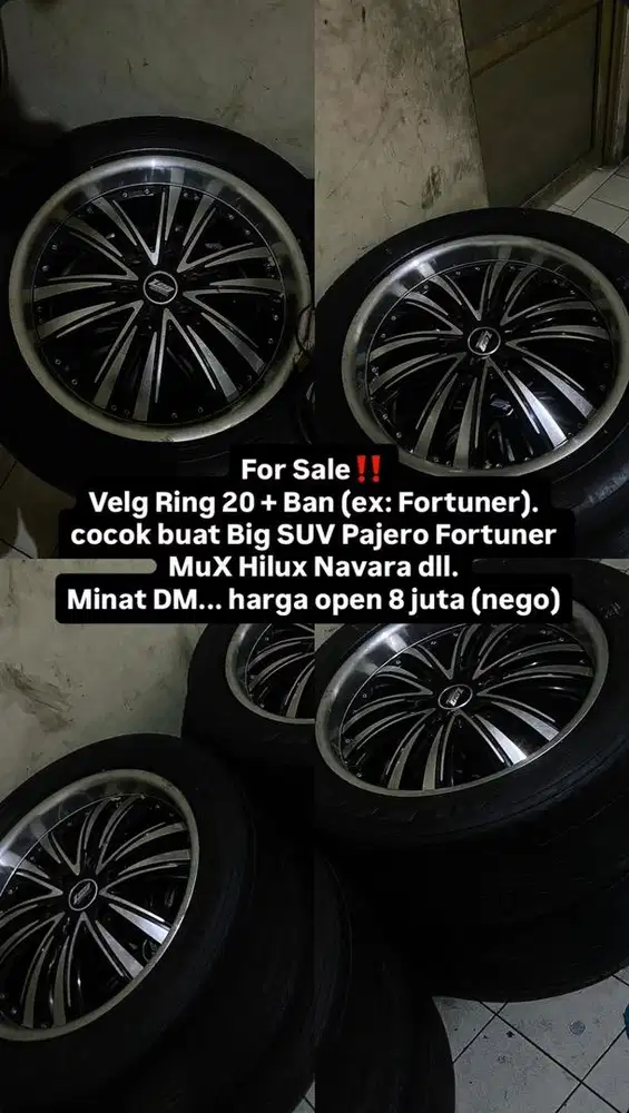 Velg Ring 20 dan Ban ex fortuner