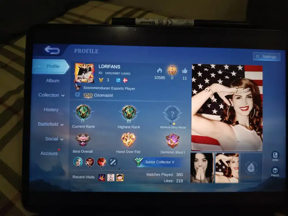 AKUN MOBILE LEGEND EPIC 4 AMANAH