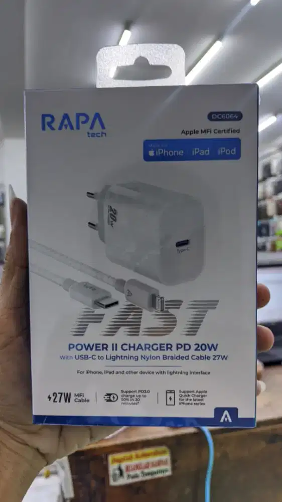 TRAVEL CHARGER IPHONE RAPA TECH 27W MFI