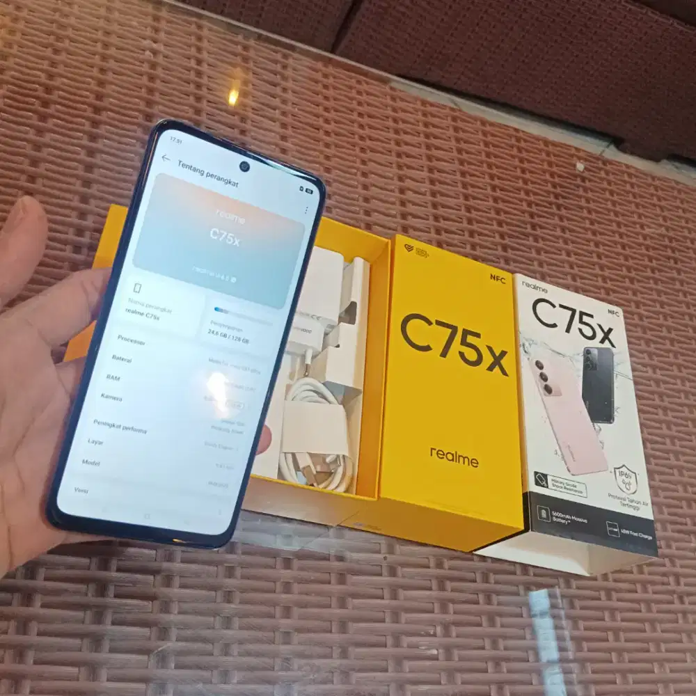 Realme c75x 8+8/128 Fullset ORI no minus