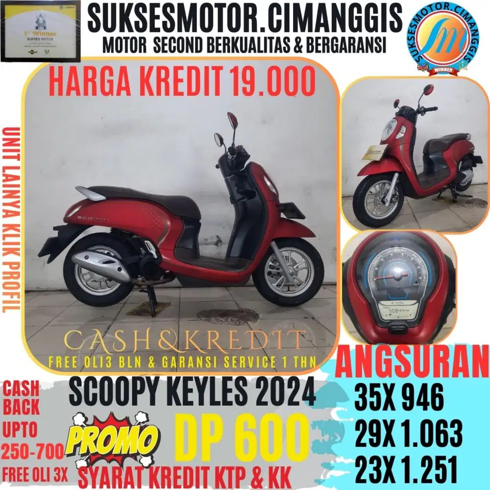 DP 600 SCOOPY KEYLES PROMOTERMURAH CASHBACK UPTO700RBU FREEOLI3X