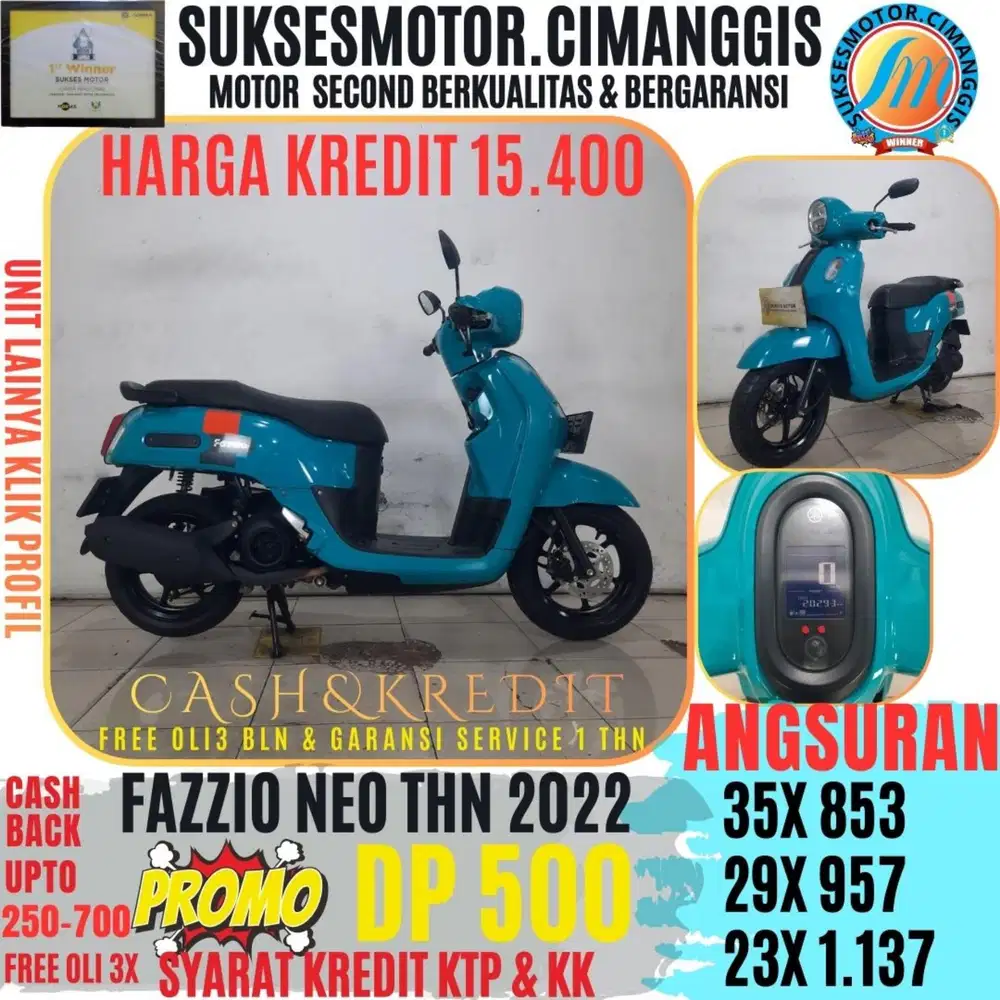 DP 500 FAZZIO NEO TERMURAH BERGARANSI CASBACK UPTO700RBU FREEOLI3X