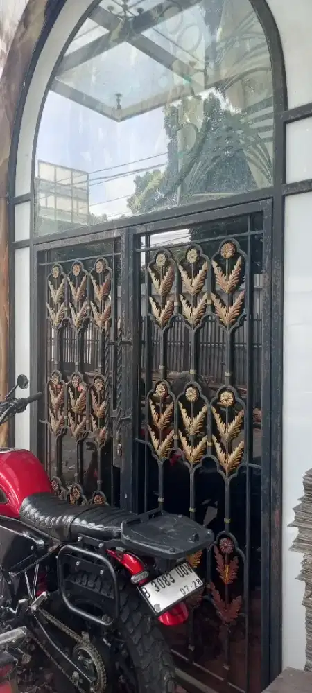 Pintu besi utama model kupu /Double