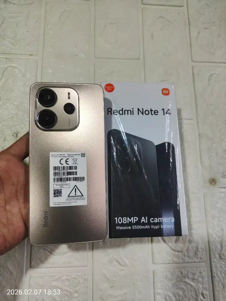 Redmi note 14 ram 8/256 fullset no minus no cacad like new kamera joss