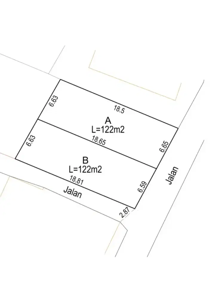 TANAH KAVLING STRATEGIS  COCOK UNTUK HUNIAN DEKAT PASAR CEBONGAN