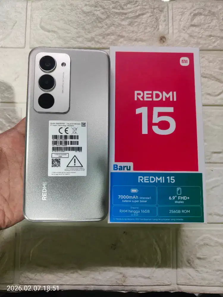 Redmi 15 ram 8/256 fullset no minus gransi panjang
