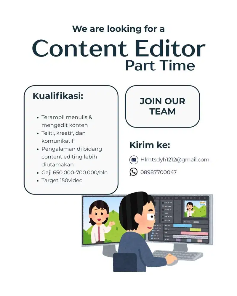 Conten editor part time