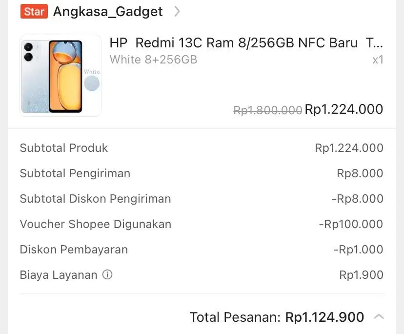 HP bekas Redmi 9C