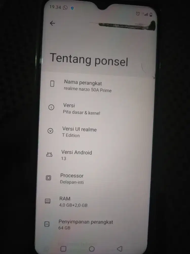 realme narzo 50i prime ram 4+4/64
