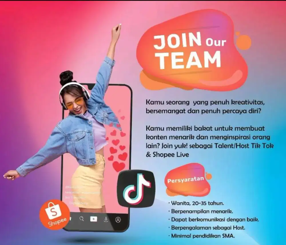 CARI DUIT SAMBIL SERU-SERUAN? YUK JADI LIVE HOST KAMI!