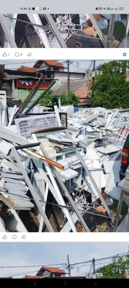 Bekas perlengkapan minimarket rak2 dll.
