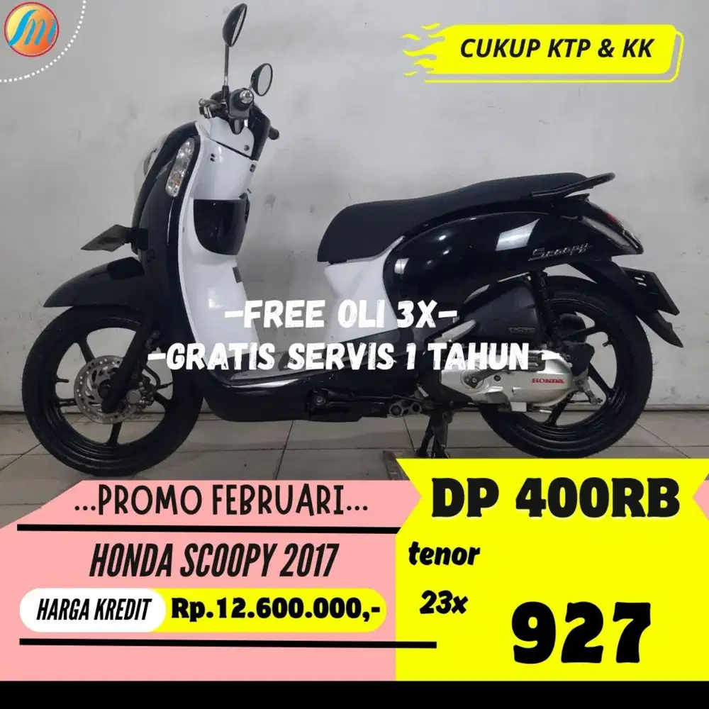 DP CUKUP 400RB ANGSURAN SANGAT RINGAN HONDA SCOOPY 2017 BERGARANSI
