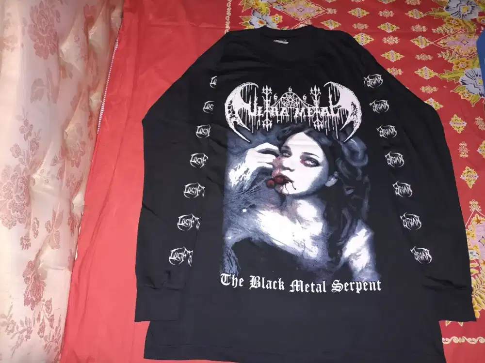 Baju Pakaian Atasan Kaos Lengan Panjang Long Sleeve Band Ultra Metal