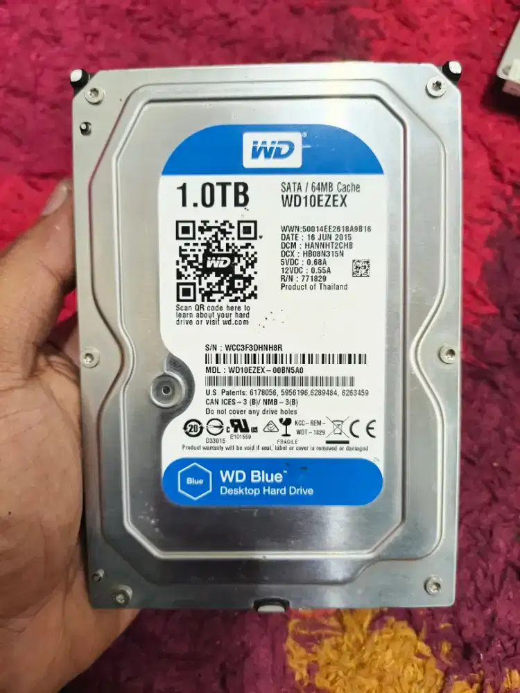 HDD Hardisk PC WD Blue 1TB Mulus Original