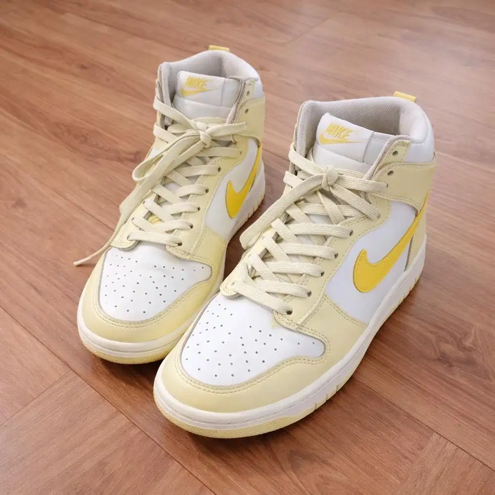 Nike Dunk High – White / Cream (Sail) / Yellow size 37