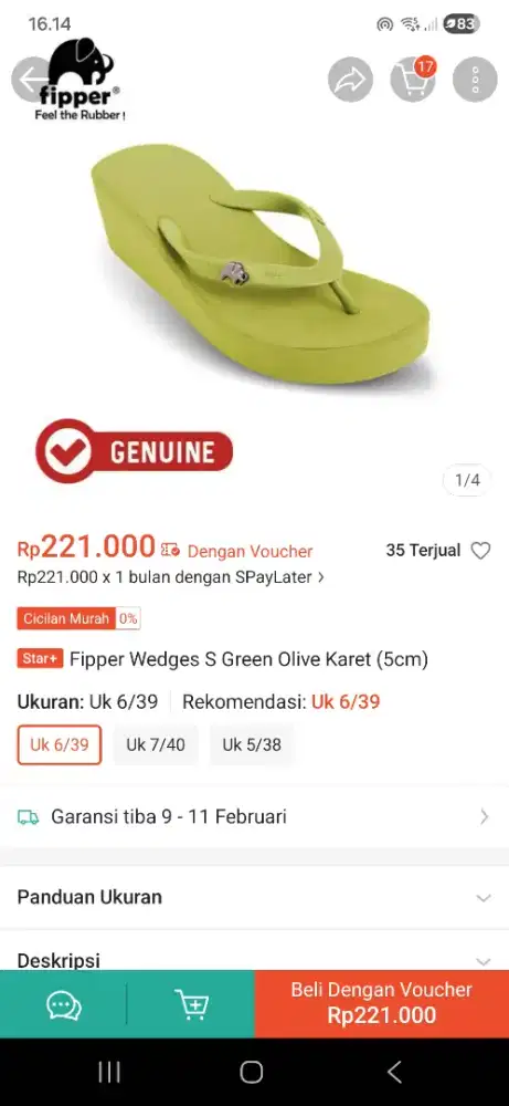 Wedges 5cm fp ori size 6