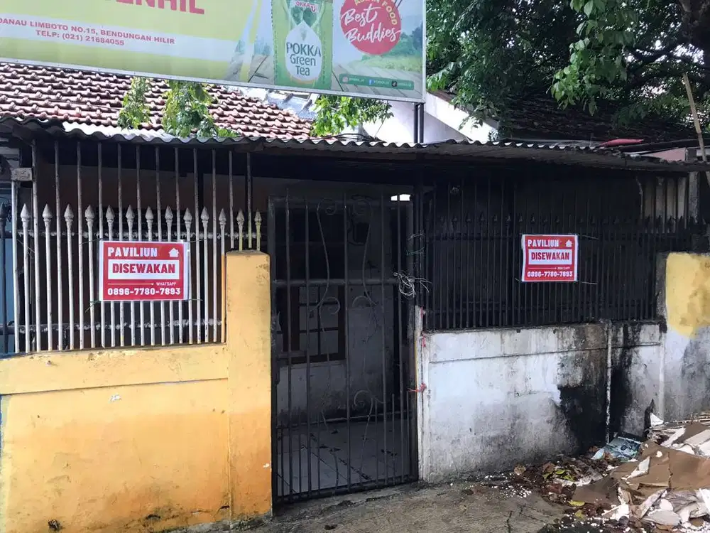 PAVILIUN DISEWAKAN LOKASI STRATEGIS DEPAN 2 HOTEL DI BENDUNGAN HILIR