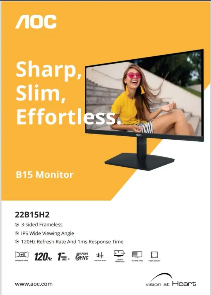 Monitor LED AOC 22B15H2 22 IPS 100hz