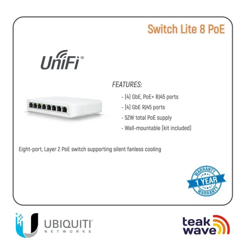 Ubiquiti Switch Lite 8 PoE / USW-Lite-8-PoE