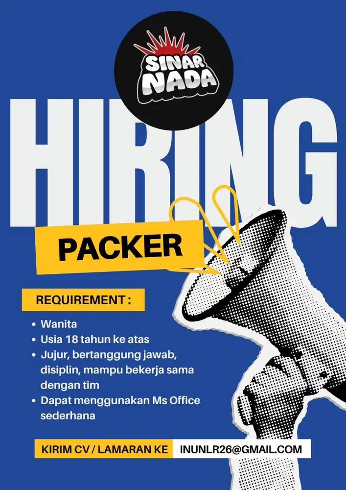 LOKER PACKER WANITA DIBUTUHKAN SEGERA