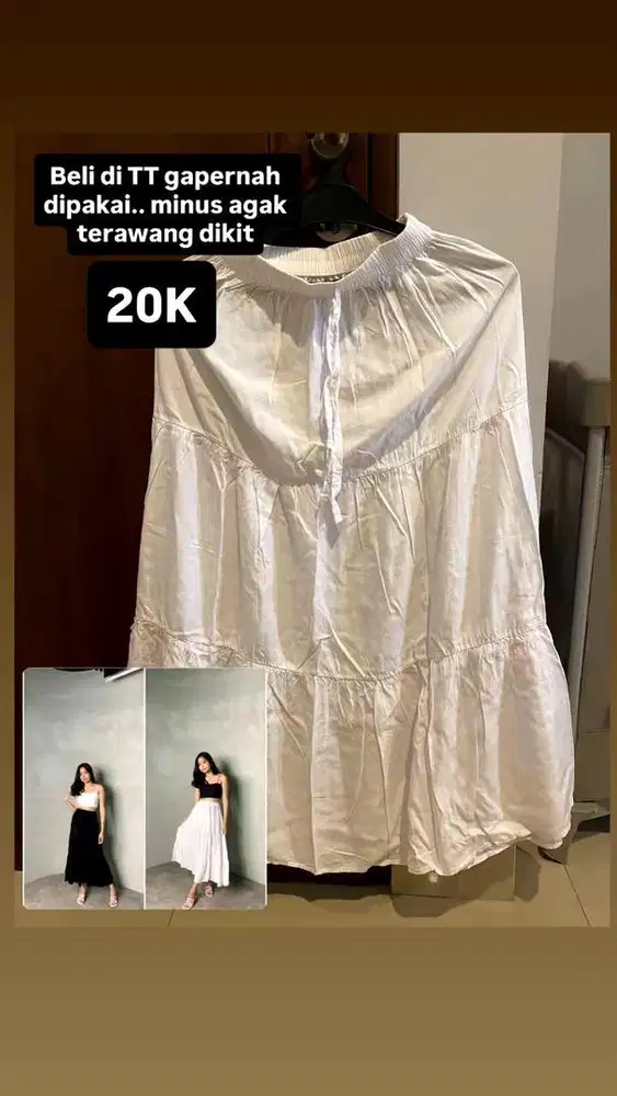 Rok putih no brand