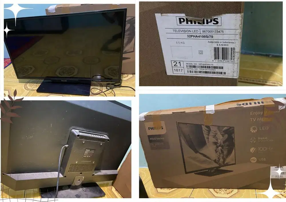 2 unit TV mati , Philips 32inc dan Asatron 18inc ,   200 ribu saja