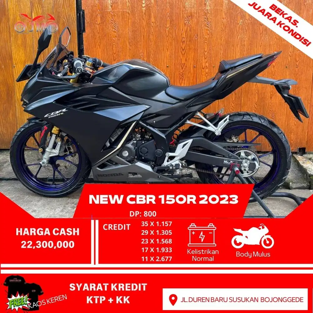NEW CBR 150R TAHUN 2023 LIKE NEW KM SUPER RENDAH FULL ORI NO KENDALA