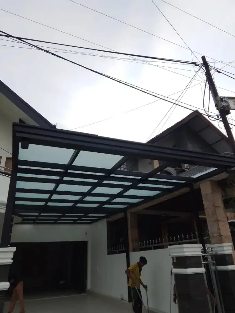 Kanopi kaca tempred glass