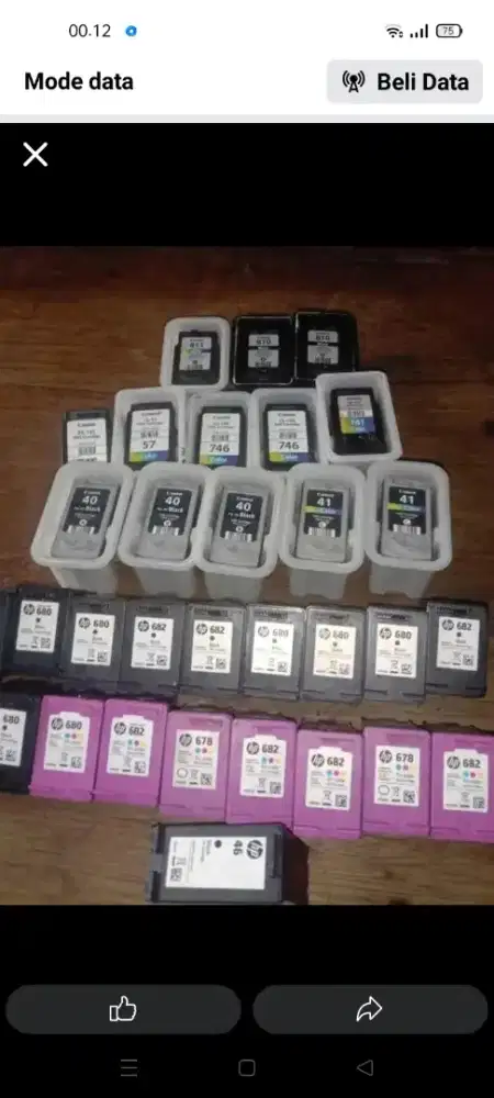 Dicari utk dibeli tinta berbagai tipe bekas pakai