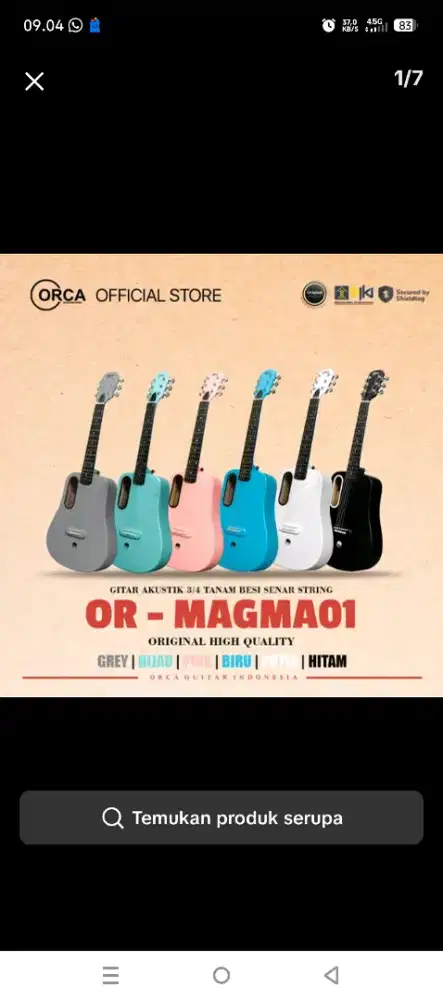 BU Gitar Orca 3/4 Second Rasa Baru | Rp500rb | Cikarang Utara