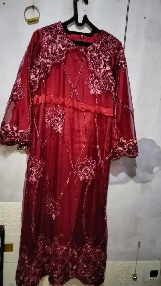 DRES kebaya motif mutiara pernik parlet