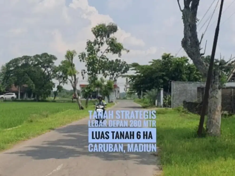 (Ba) Dijual Tanah LD 280 mtr, dekat Jalan Raya Propinsi, Caruban MADIUN, Lokasi Cantik