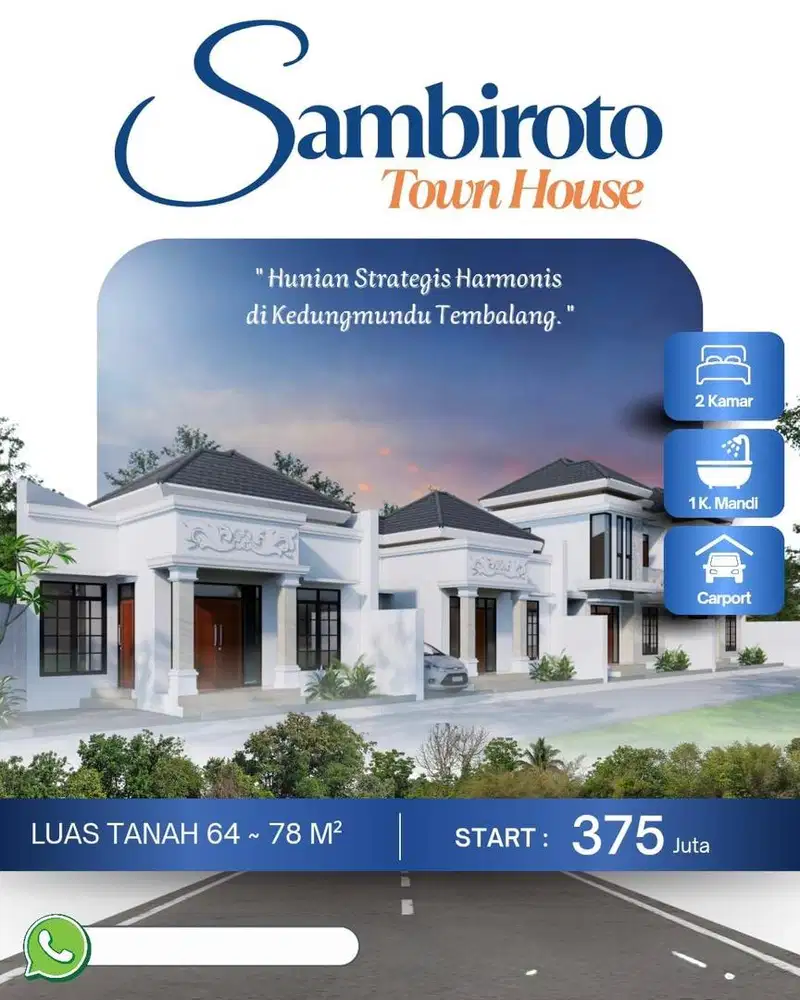 PROMO RUMAH SAMBIROTO DEKAT UNIMUS KEDUNGMUNDU SEMARANG