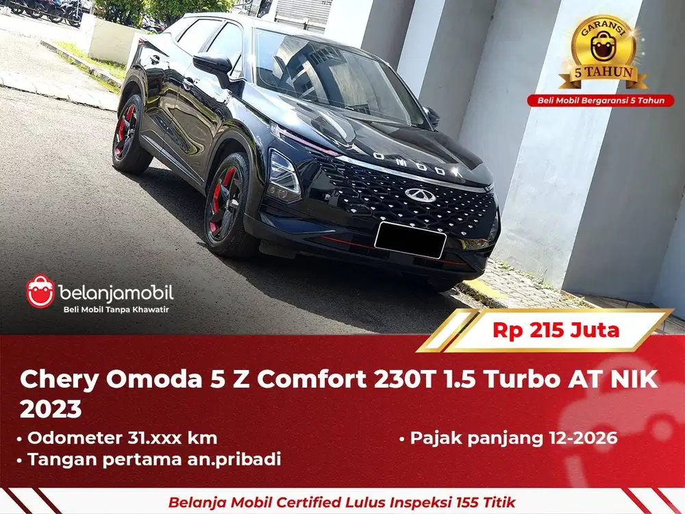 [ GARANSI 5TH ] Chery Omoda 5 Z Comfort 230T 1.5 Turbo AT 2023/2024