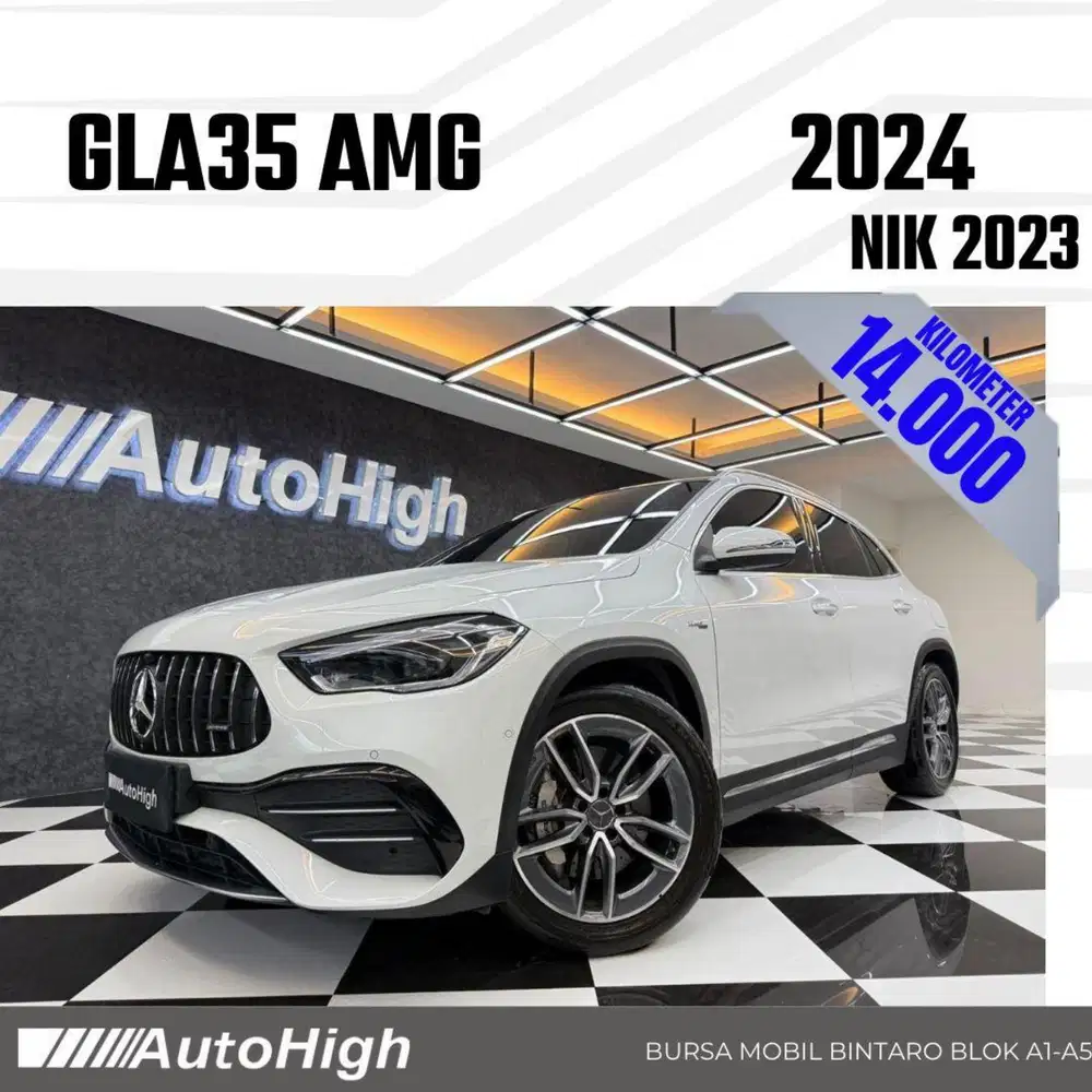 DP10% [Km14.000] GLA35 AMG 2023 White / GLA 35 Reg 2024 #AUTOHIGH