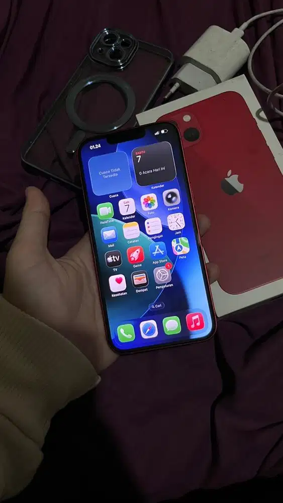 iphone 13 128gb sinyal permanen all operator fullset siap pakai