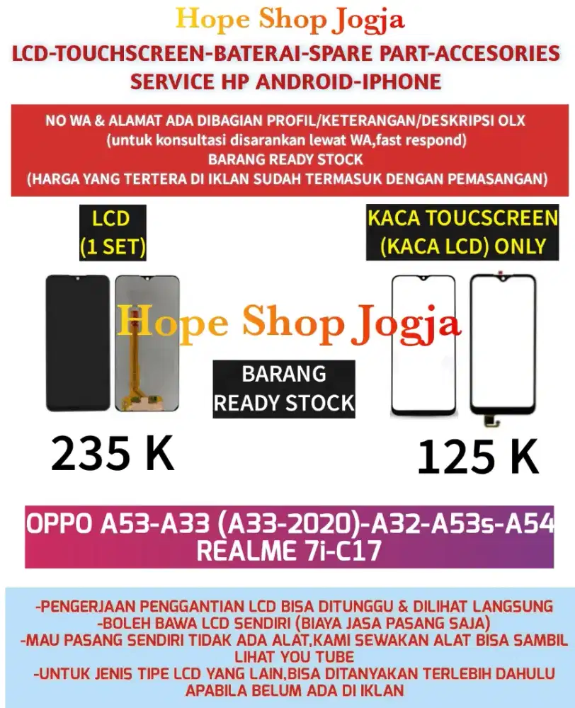 Touchscreen-Baterai-Lcd Oppo A54