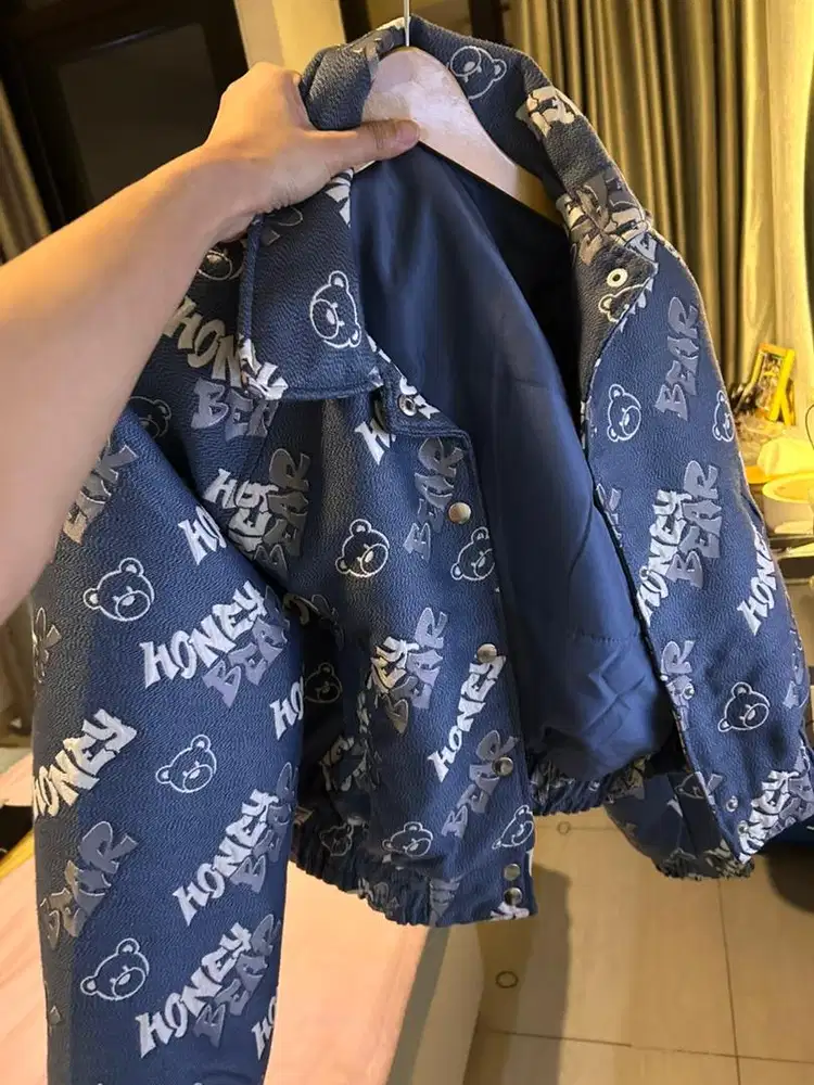 H&M Printed Denim Blue/Honey Bear