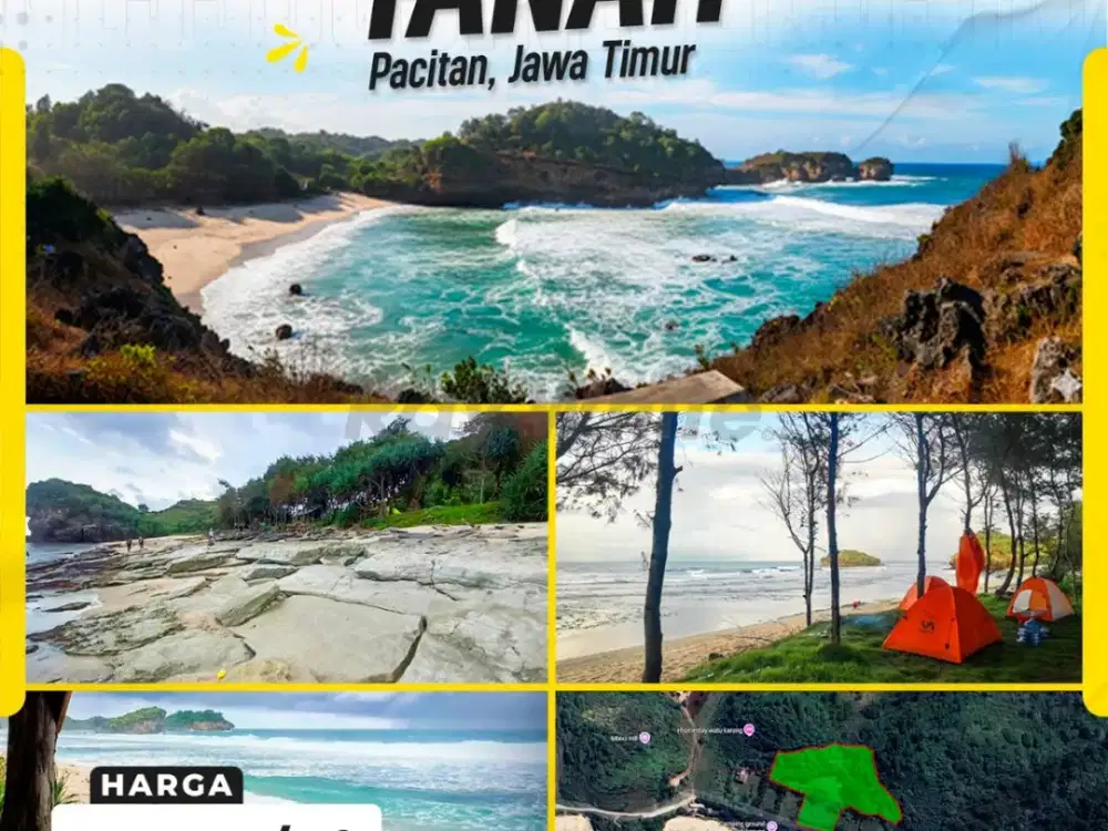 Dijual Tanah Wisata Tepi Pantai Watu Karung Pacitan!