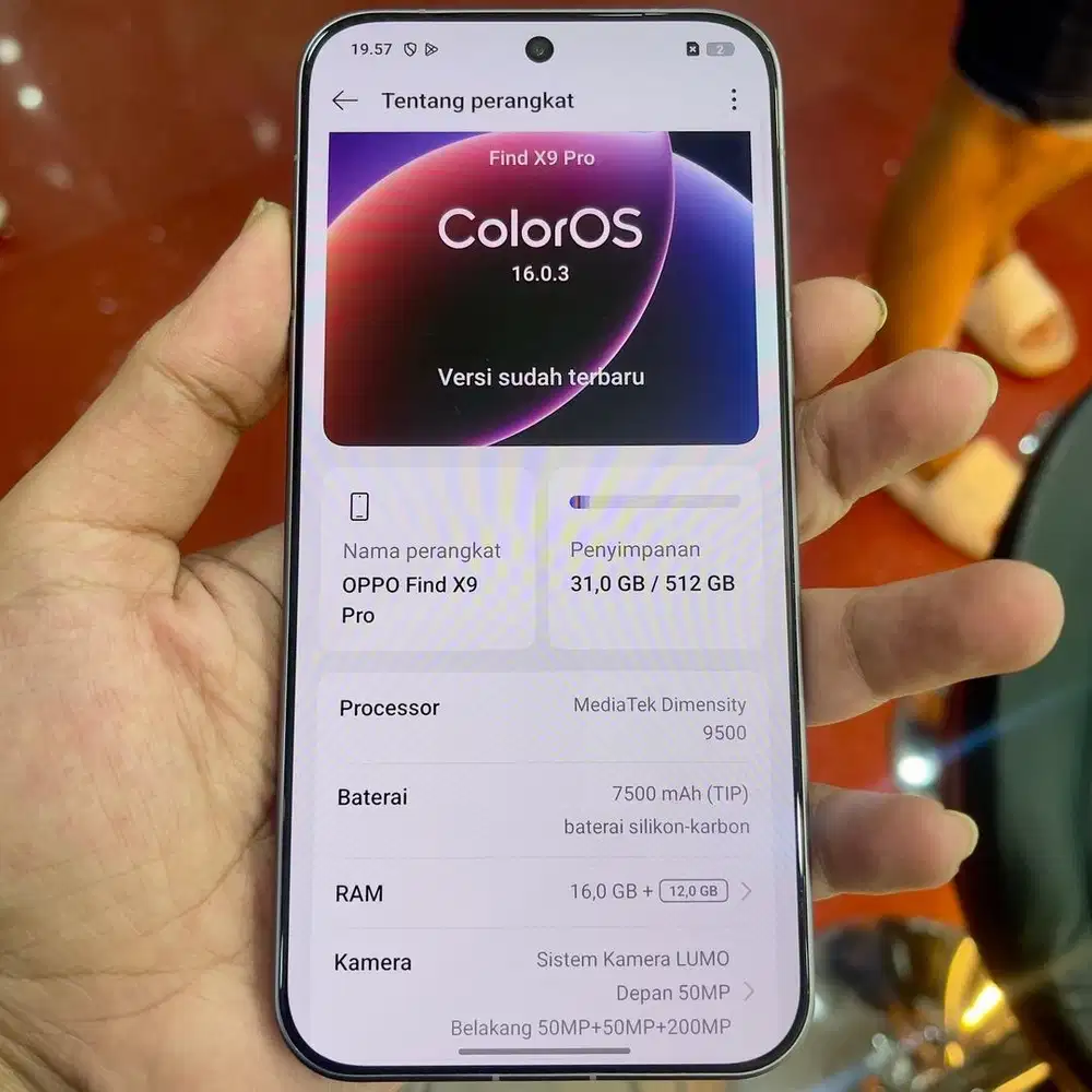 Oppo find x9 pro ram 16 / 512 resmi full ori garansi 2 thn