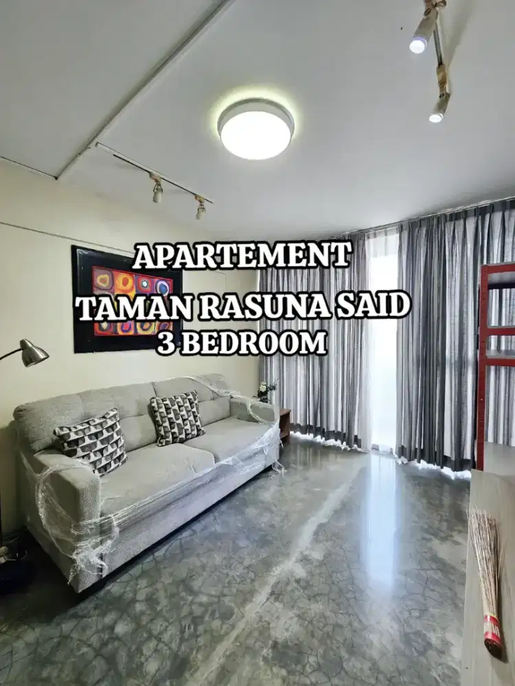 Dijual apartemen Taman Rasuna, tipe 3 kamar