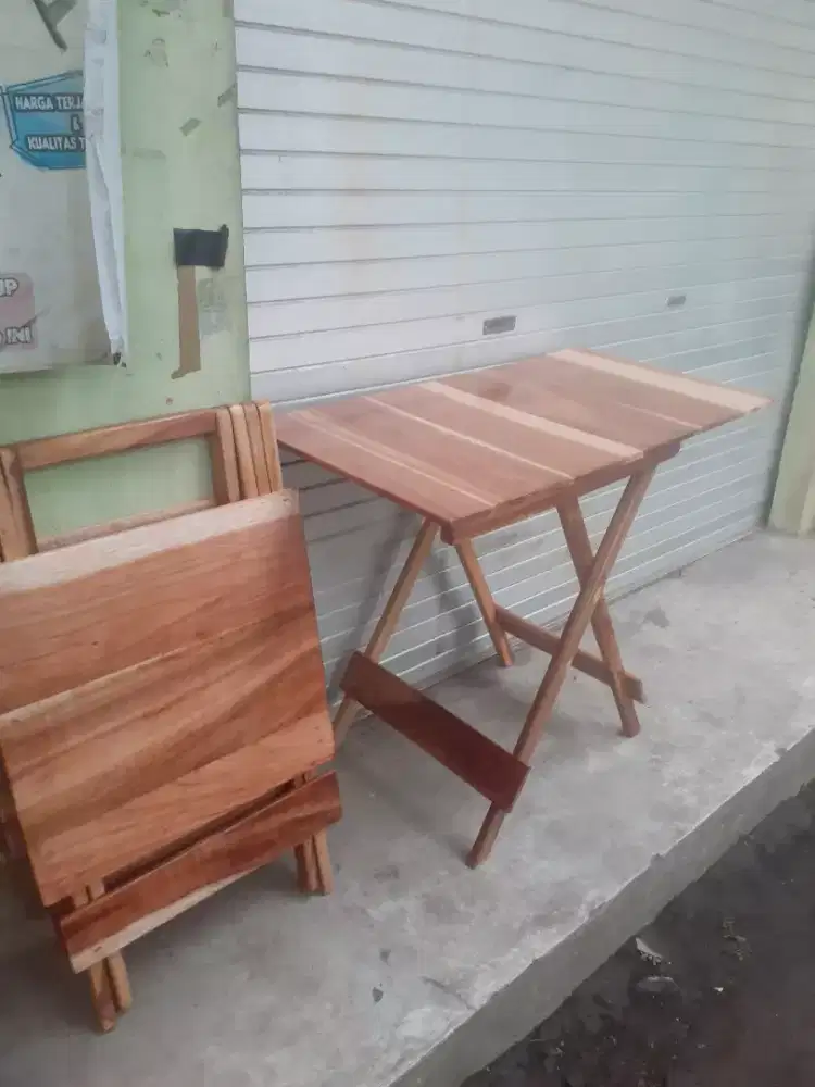 Meja lipat kayu bisa cod